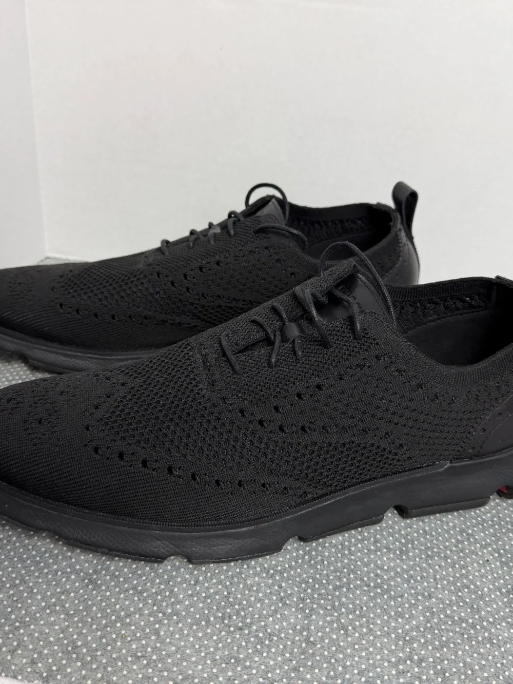 Cole Haan ZERØGRAND Stitchlite Black Knit Sneakers Men's Size 13